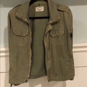 Current Elliott utility jacket army green cropped